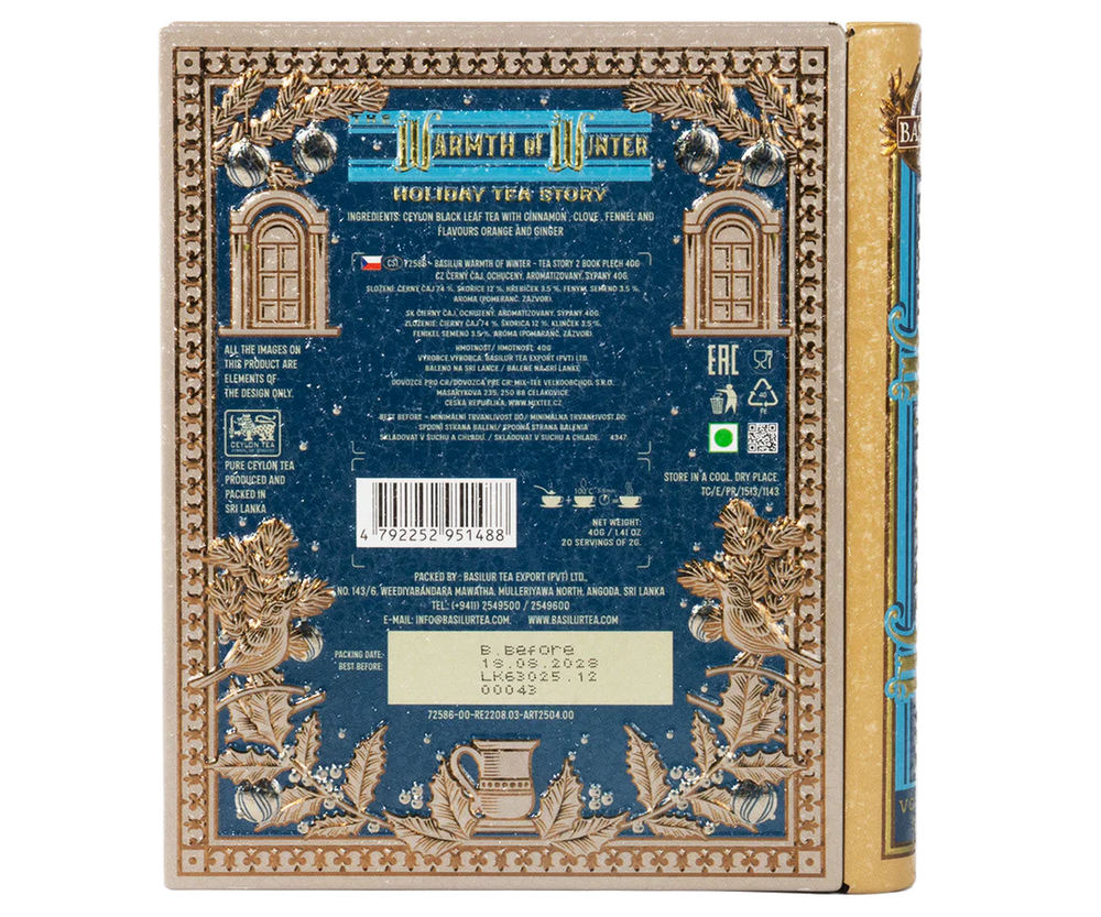Basilur Holiday Tea Story Tea Book - 40G Loose Leaf Black Tea