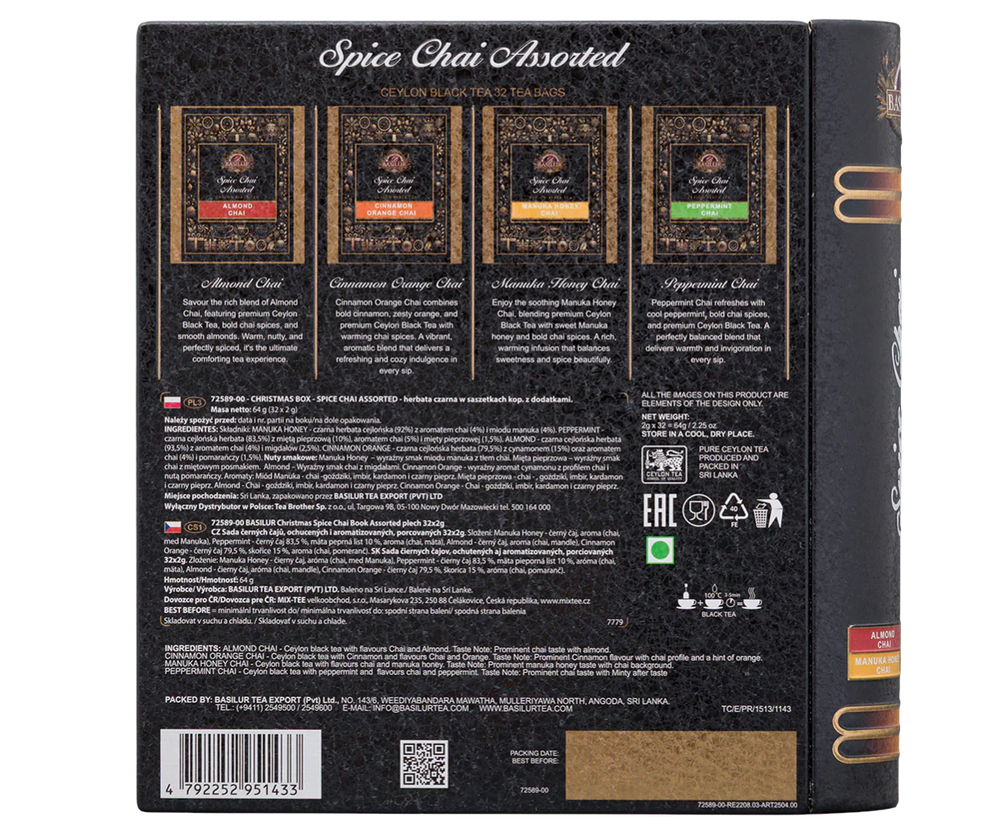 Spice Chai Tea Book - Assorted - 32 Envelopes