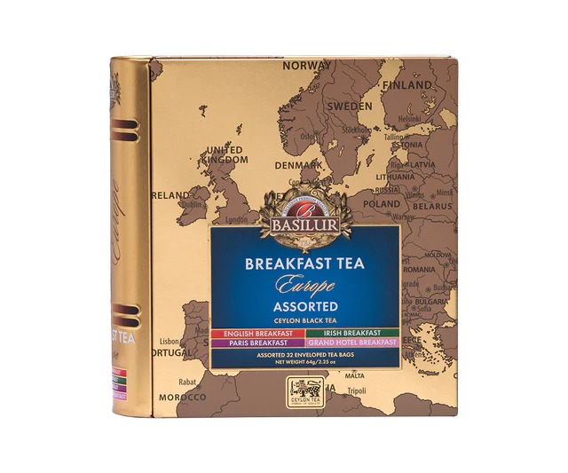 Breakfast in Europe Tea Book - 32 Enveloped Tea Bags